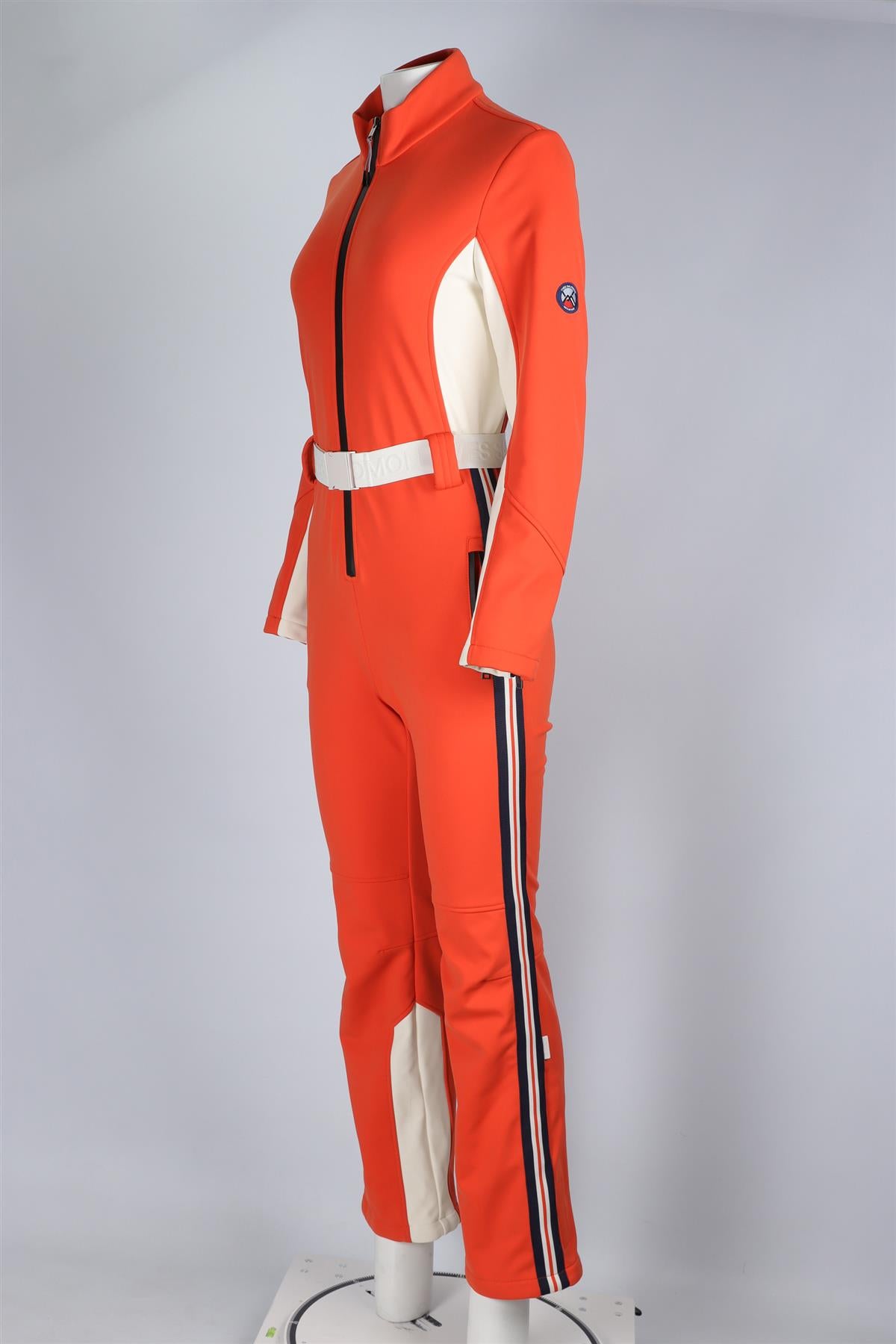 YVES SALOMON ORANGE SHELL SKI SUIT FR 38 UK 10