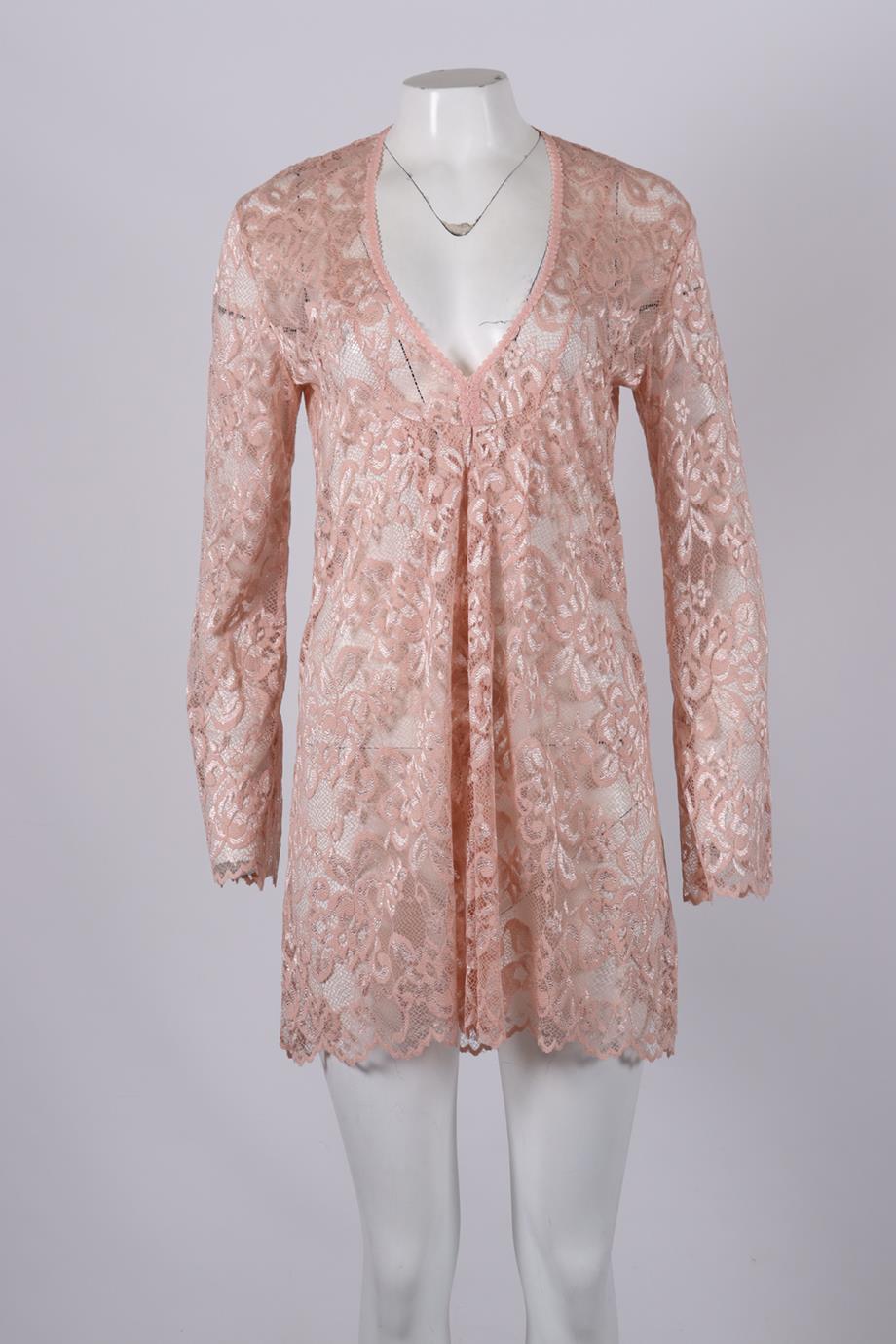MELISSA ODABASH LACE MINI DRESS MEDIUM