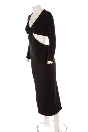 CULT GAIA BLACK COTTON MAXI DRESS XSMALL