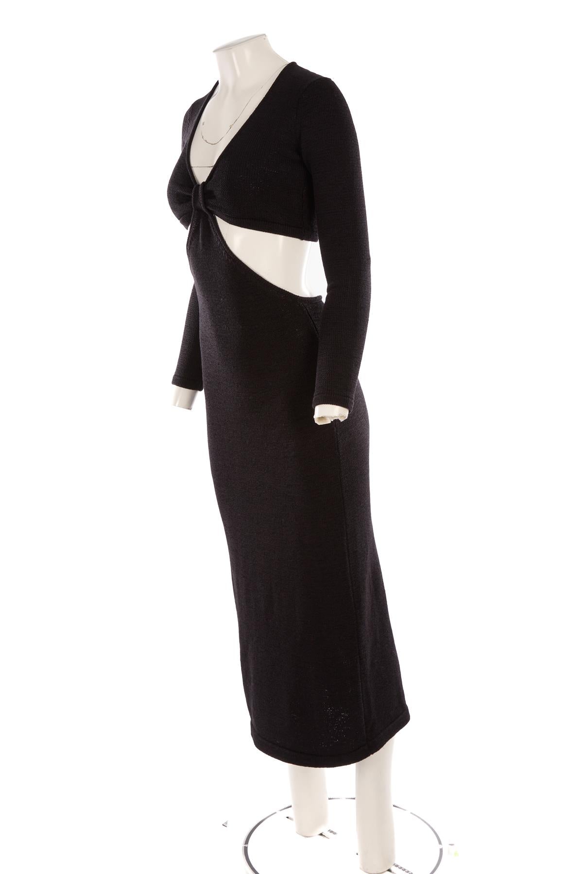 CULT GAIA BLACK COTTON MAXI DRESS XSMALL