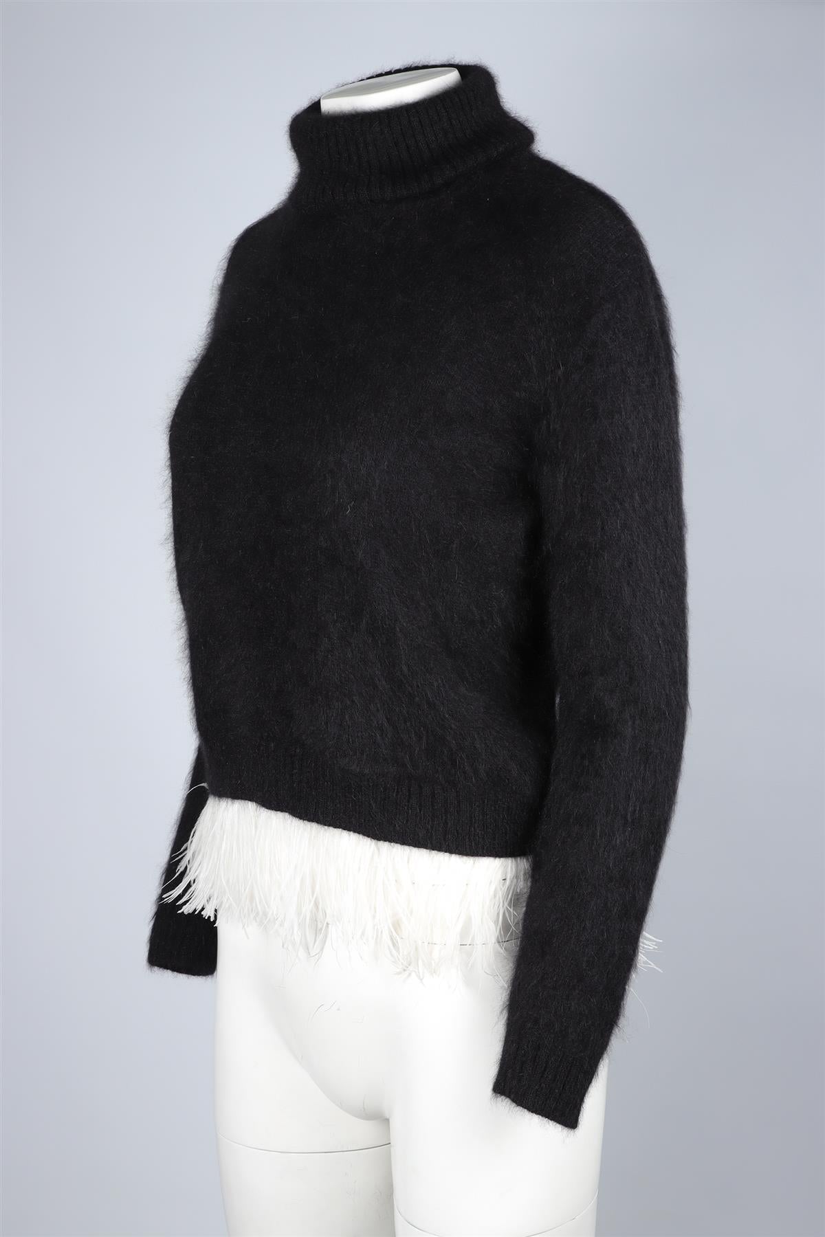 N°21 BLACK ANGORA SWEATER IT 38 UK 6