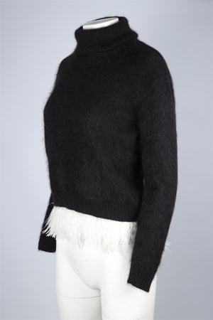 N°21 BLACK ANGORA SWEATER IT 38 UK 6