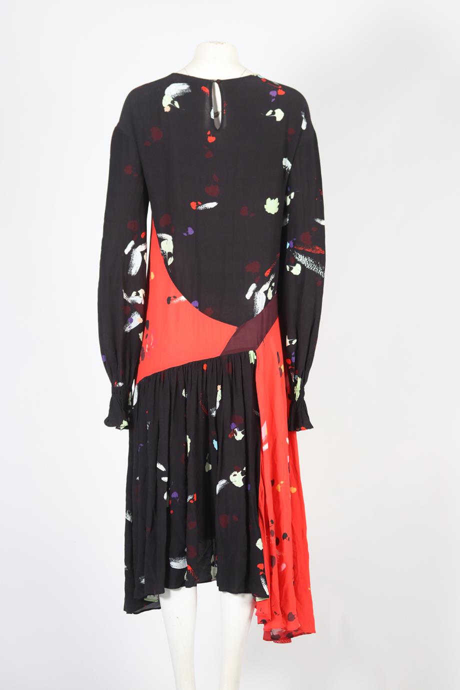 PREEN LINE PRINTED CREPE MAXI DRESS LARGE
