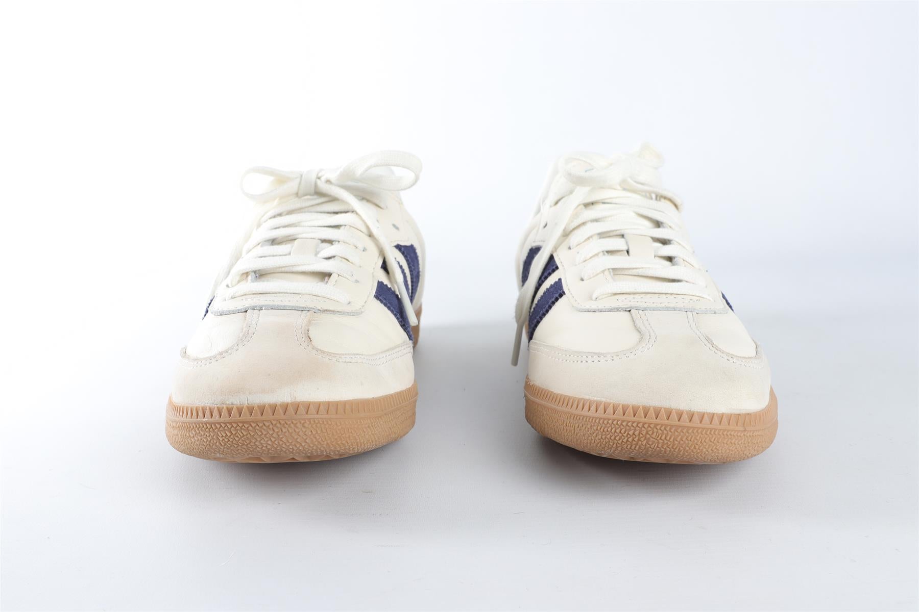 ADIDAS CREAM MEN'S SAMBA OFF WHITE DARK BLUE CLEAR SKY SNEAKERS EU 42 UK 8 US 9.5