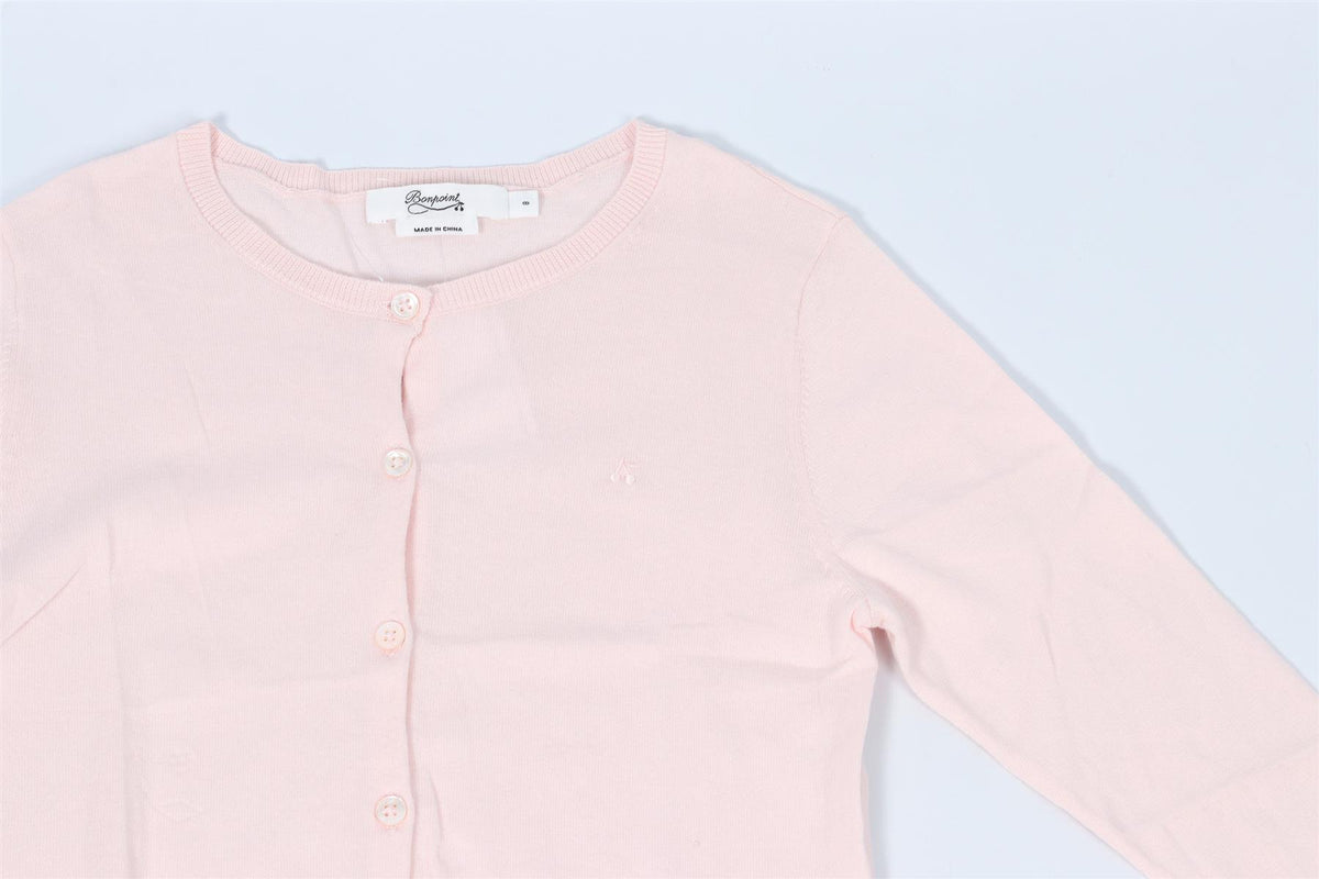 BONPOINT PINK KIDS GIRLS COTTON CARDIGAN 8 YEARS