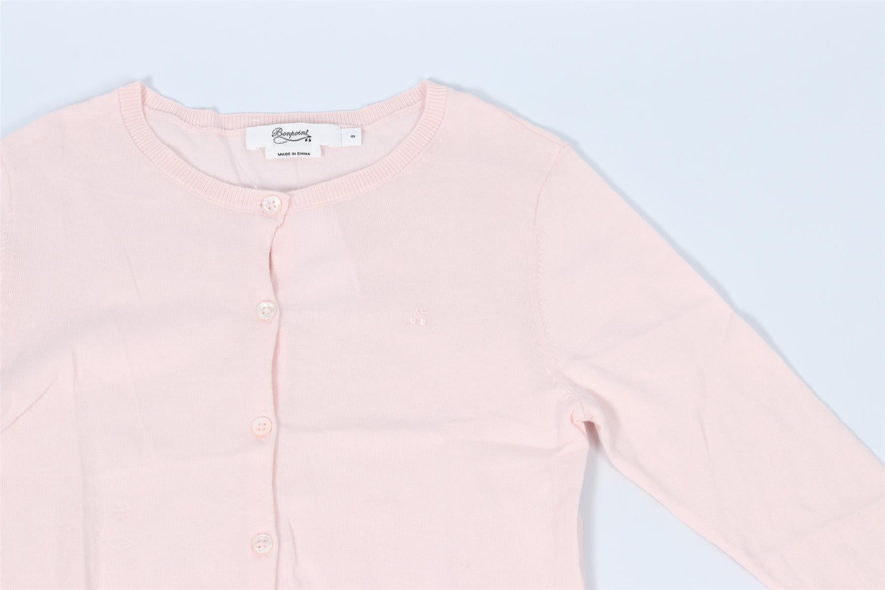 BONPOINT PINK KIDS GIRLS COTTON CARDIGAN 8 YEARS