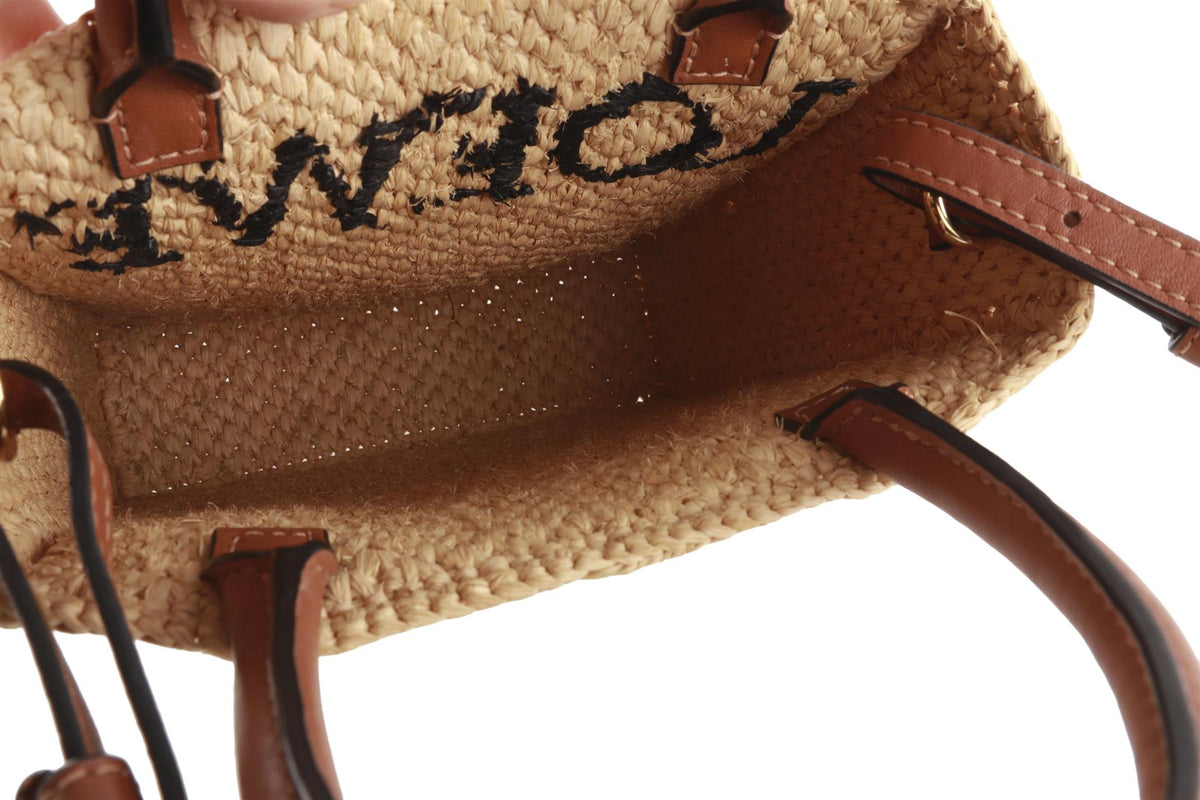 LOEWE BEIGE STANDARD A5 RAFFIA TOTE BAG