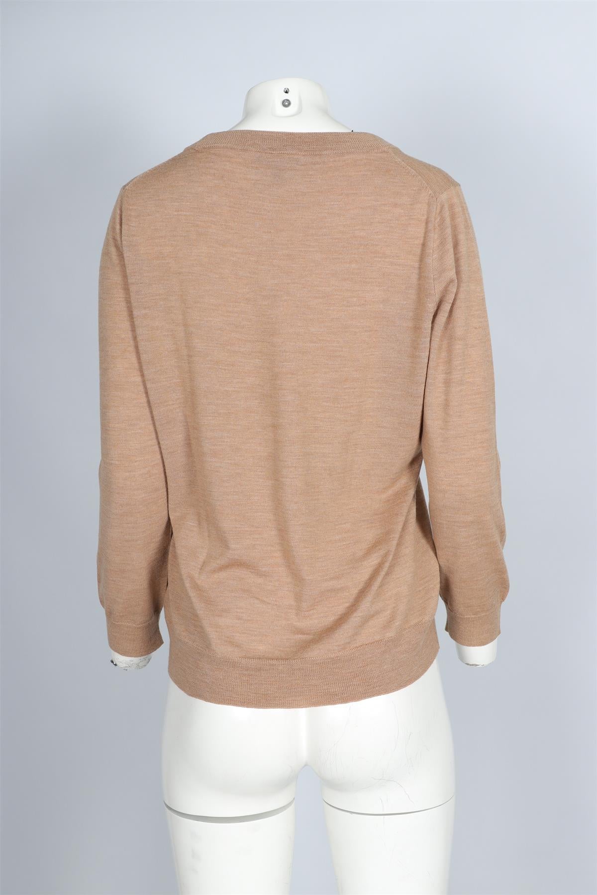 J. CREW TAN WOOL SWEATER LARGE