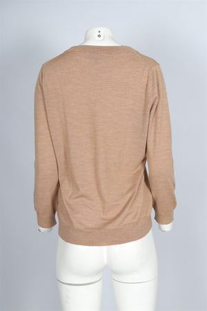 J. CREW TAN WOOL SWEATER LARGE