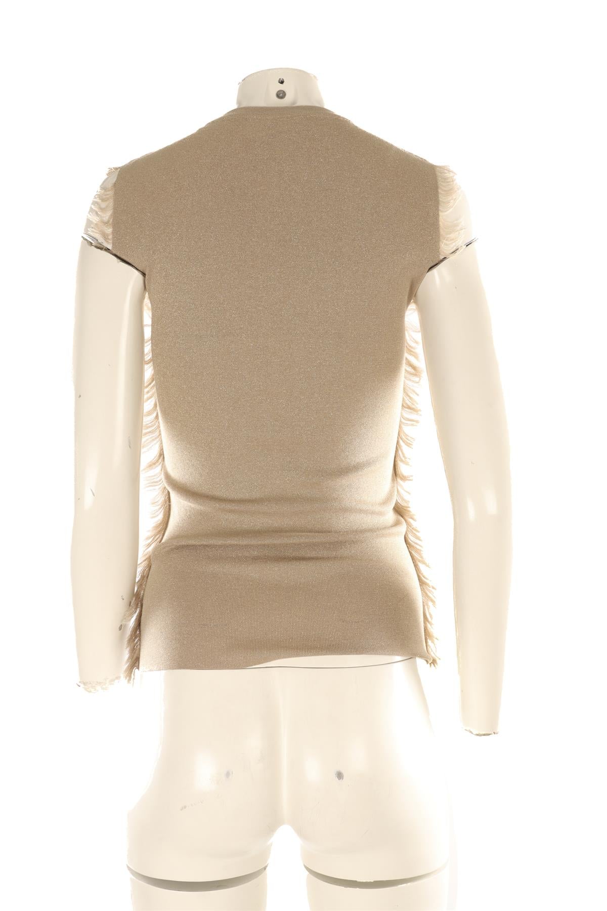 BRUNELLO CUCINELLI GOLD KNIT TOP SMALL