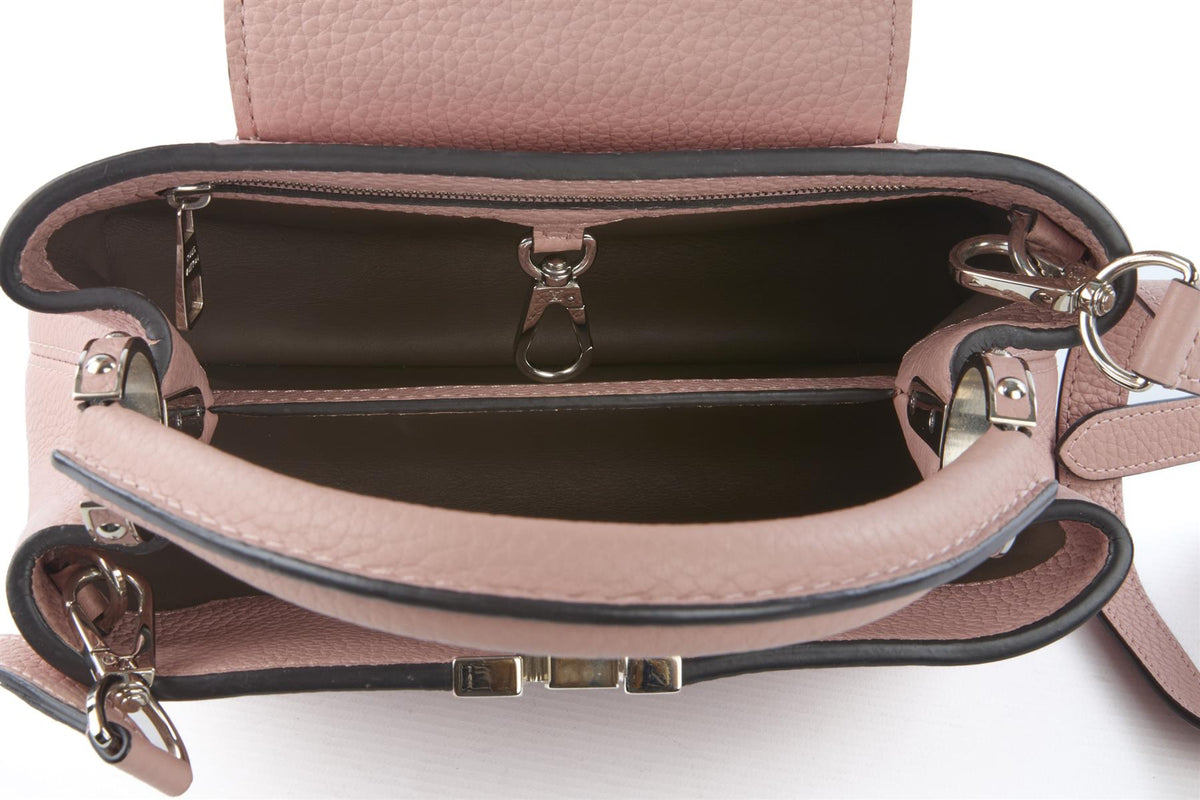 LOUIS VUITTON PINK CAPUCINES BB TAURILLON LEATHER TOTE BAG