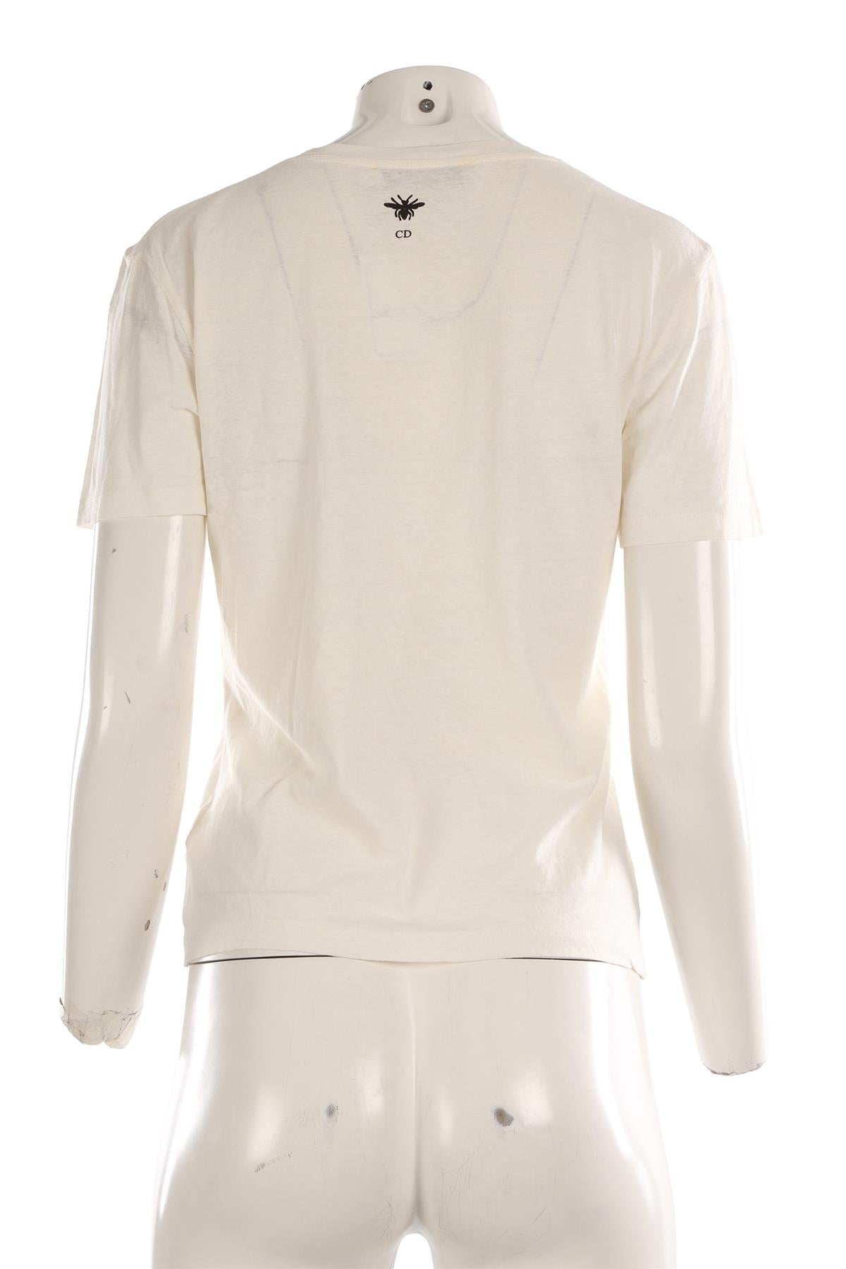 CHRISTIAN DIOR WHITE COTTON T-SHIRT SMALL
