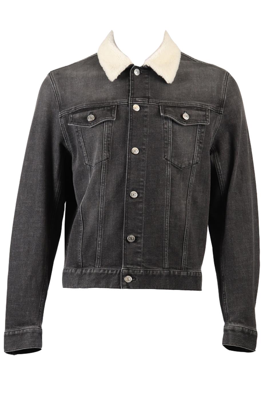CHRISTIAN DIOR MEN'S SHEARLING AND DENIM JACKET IT 50 UK/US 40 FR 50