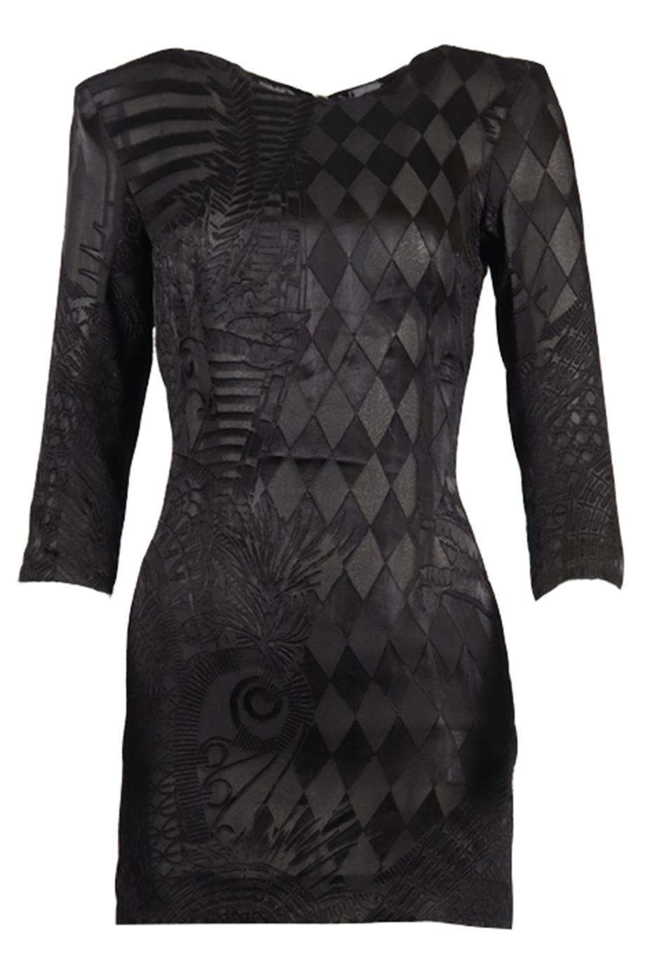 BALMAIN SILK BLEND MINI DRESS FR 40 UK 12