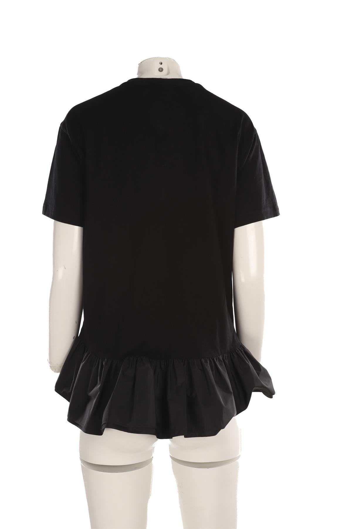ALEXANDER MCQUEEN BLACK COTTON T-SHIRT MEDIUM