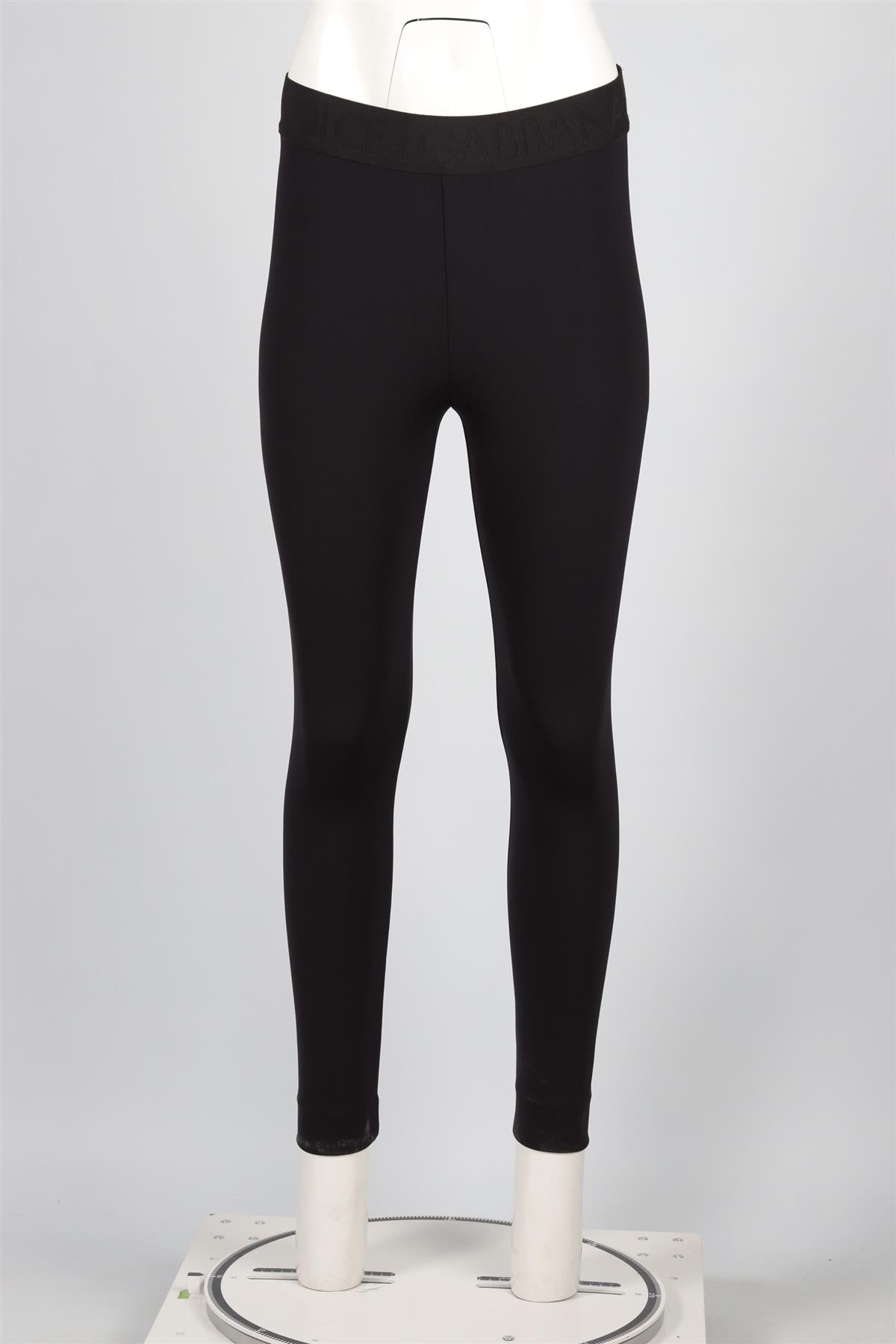 DOLCE & GABANNA BLACK JERSEY LEGGINGS IT 46 UK 14
