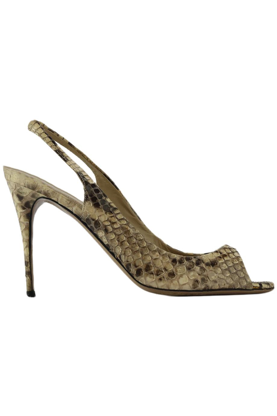 VALENTINO GARAVANI PYTHON SLINGBACK PUMPS EU 38 UK 5 US 8