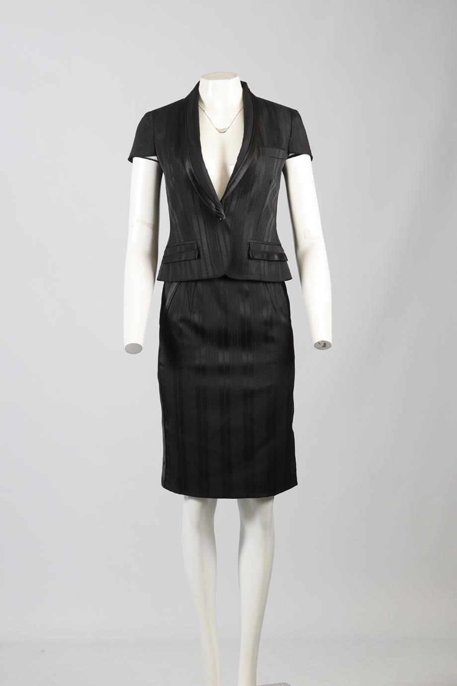 DOLCE & GABBANA SATIN SKIRT SUIT IT 40 UK 8