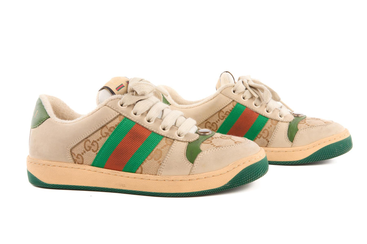GUCCI ECRU KIDS BOYS SNEAKERS EU 34.5 UK 2.5 US 3.5