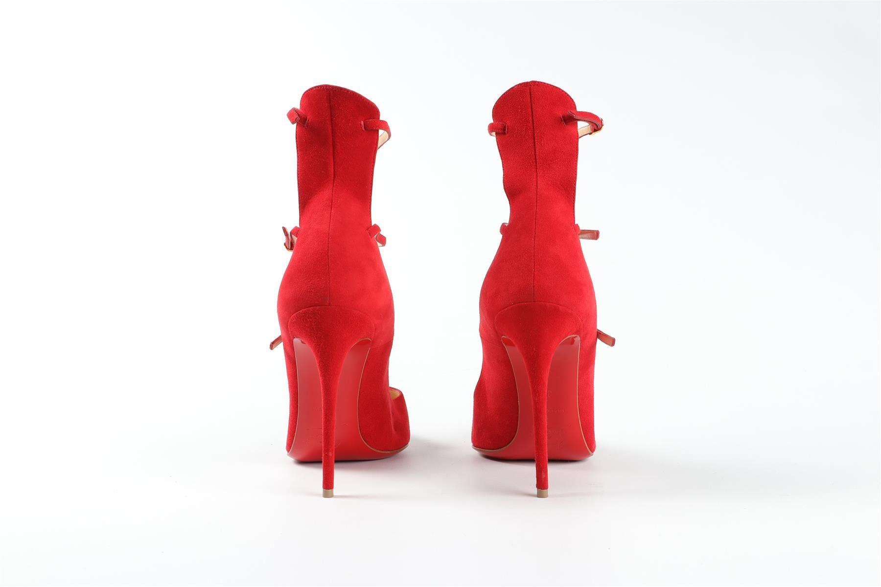 CHRISTIAN LOUBOUTIN RED SUEDE PUMPS EU 38 UK 5 UK 8