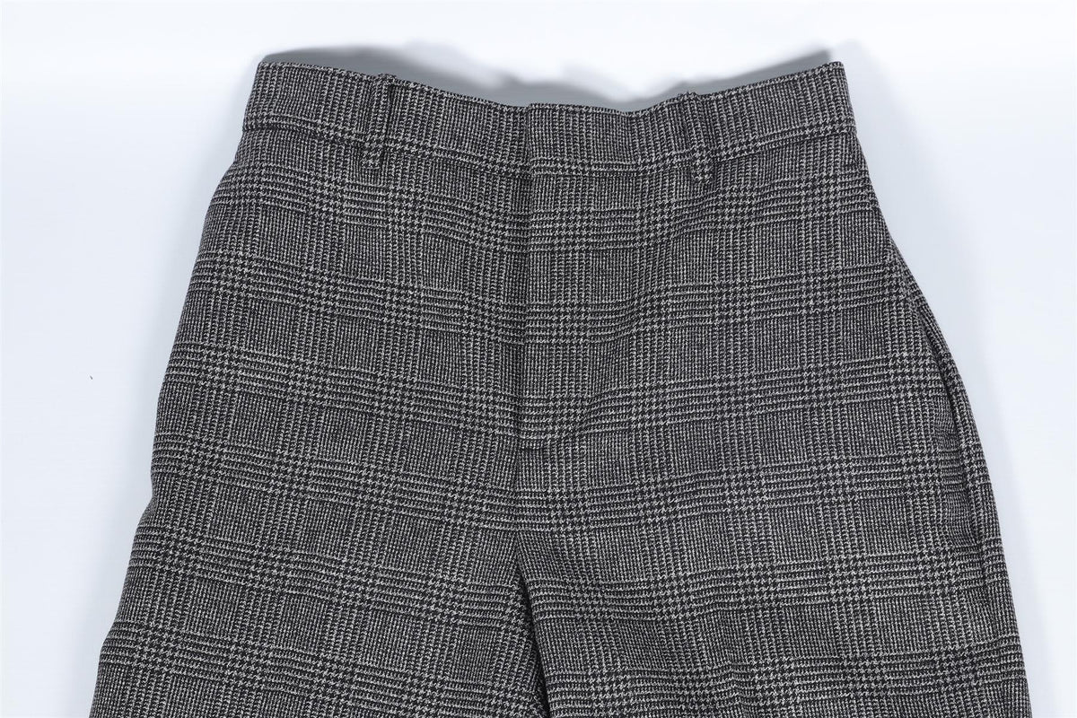BALENCIAGA GREY WOOL STRAIGHT LEG PANTS FR 36 UK 8