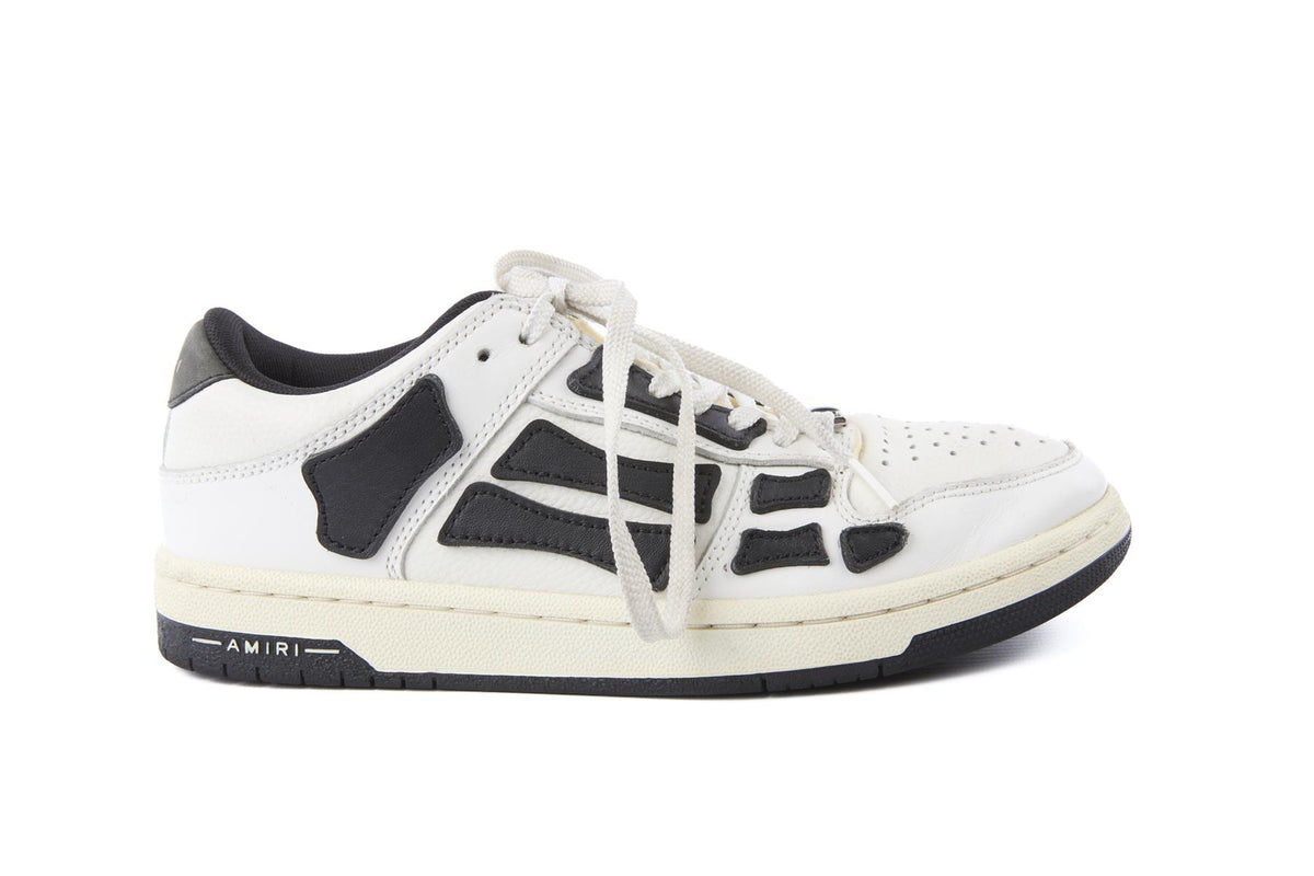AMIRI WHITE SKEL LEATHER SNEAKERS EU 38 UK 5 US 8