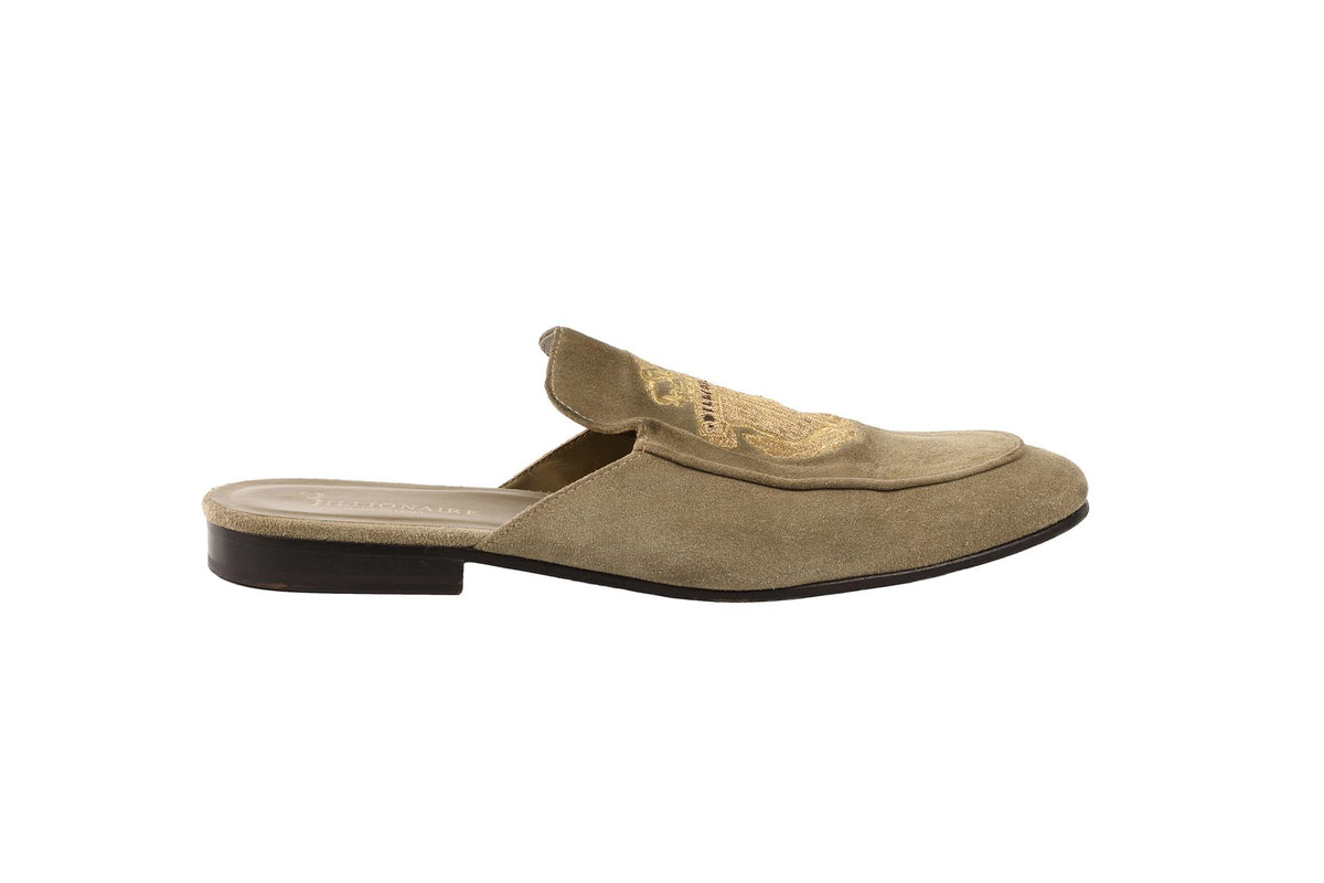 BILLIONAIRE GREEN MEN'S SUEDE MULES EU 42 UK 9 US 12