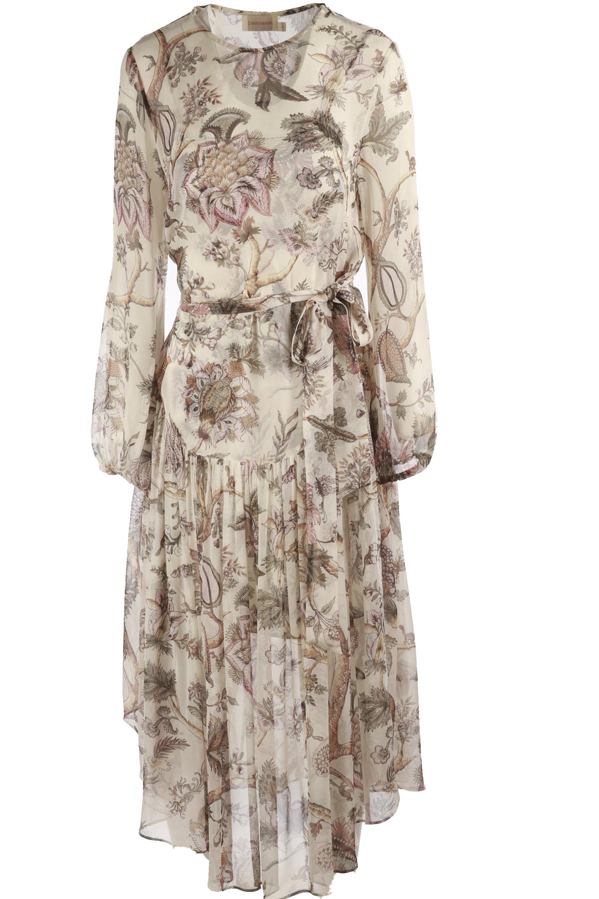 ZIMMERMANN MULTI SILK MAXI DRESS UK 10
