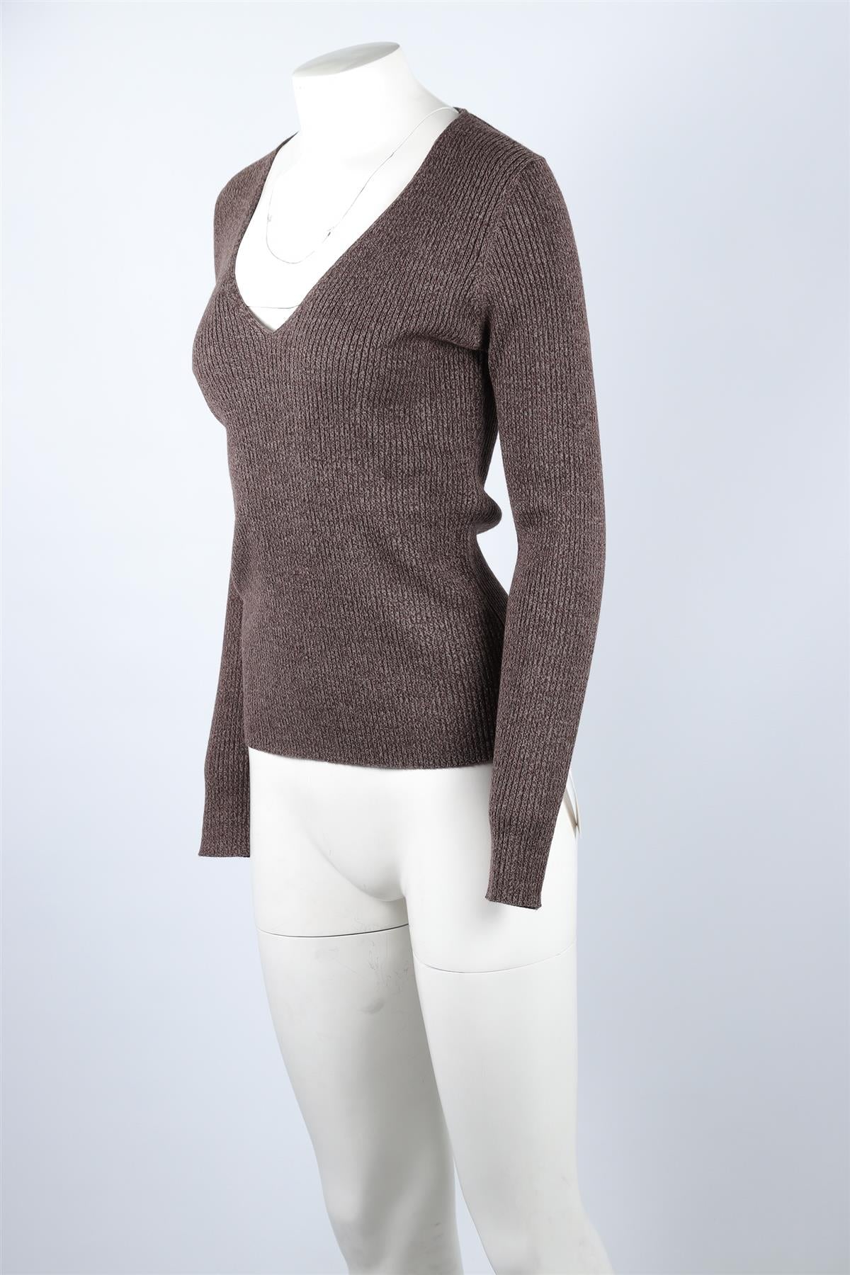 REFORMATION BROWN WOOL JUMPER LARGE