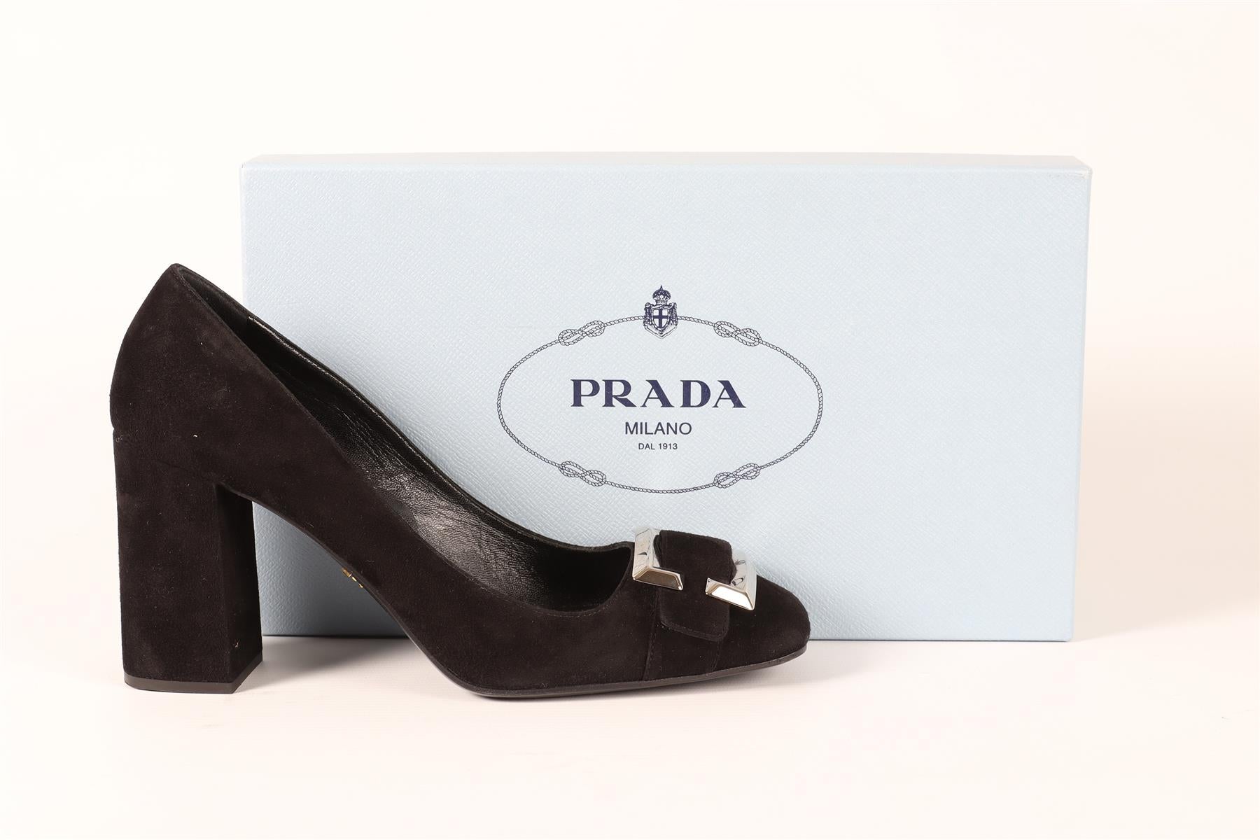 PRADA BLACK SUEDE PUMPS EU 39 UK 6 US 9