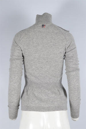 BURBERRY GREY CASHMERE SWEATER XSMALL