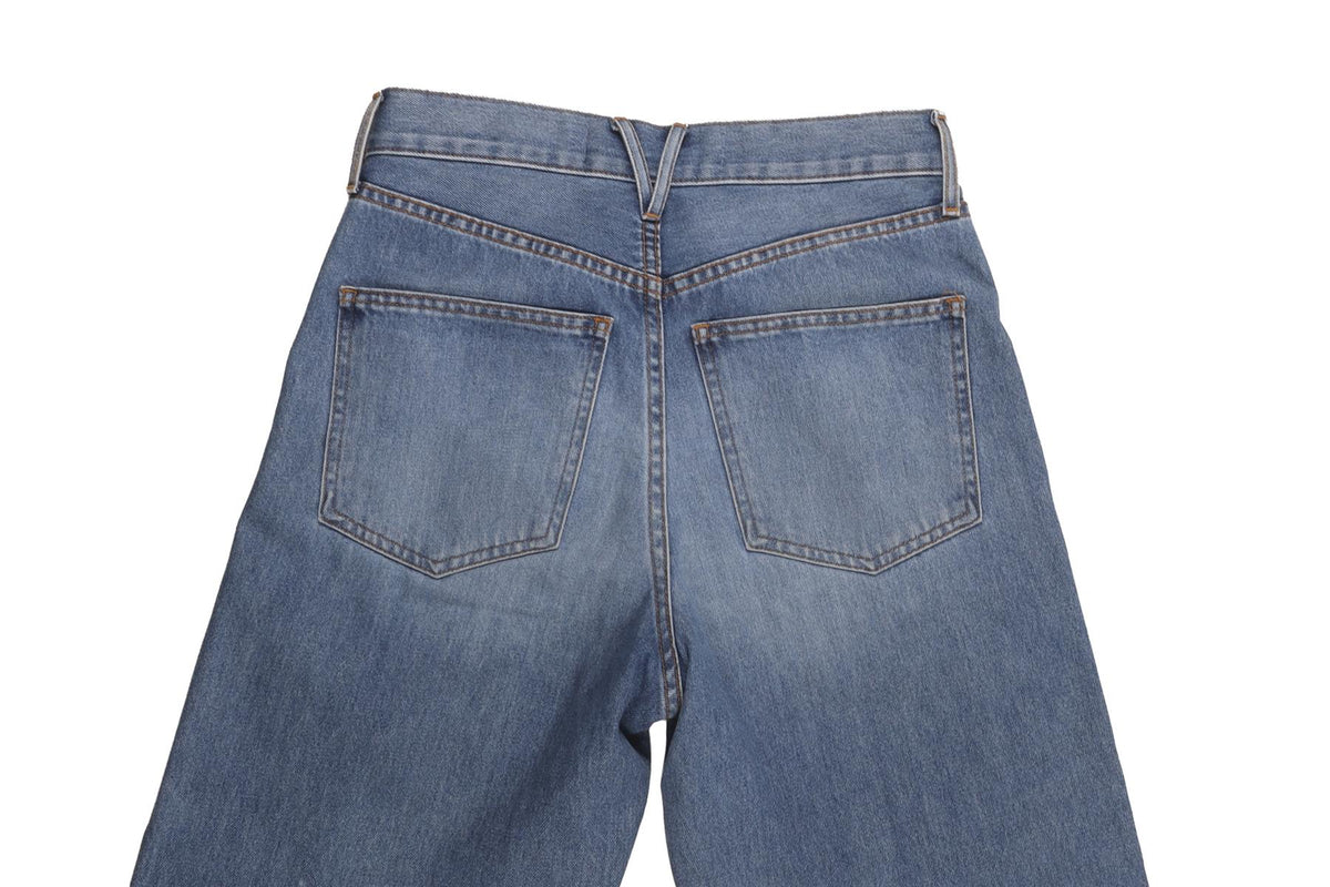 VERONICA BEARD BLUE HIGH RISE WIDE LEG JEANS W26 UK 8