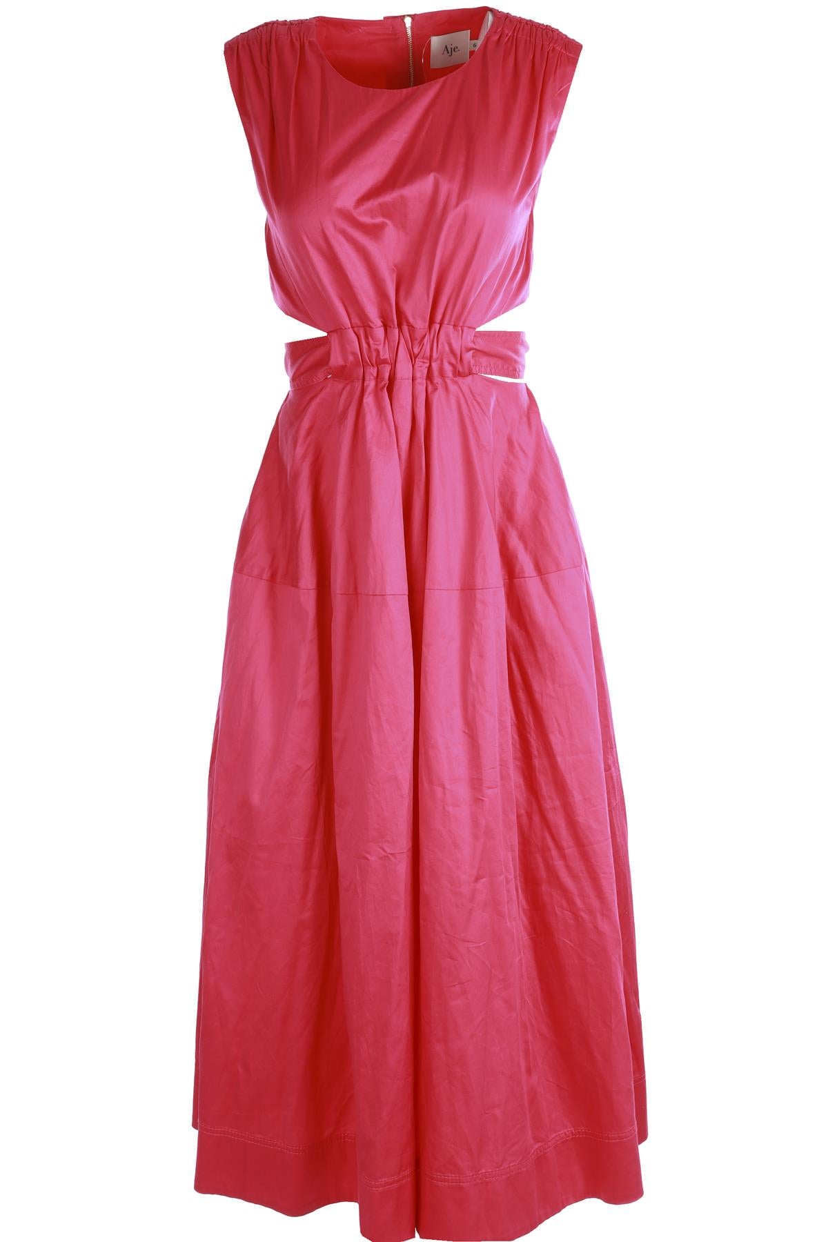 AJE PINK COTTON MAXI DRESS AU 6 UK 6
