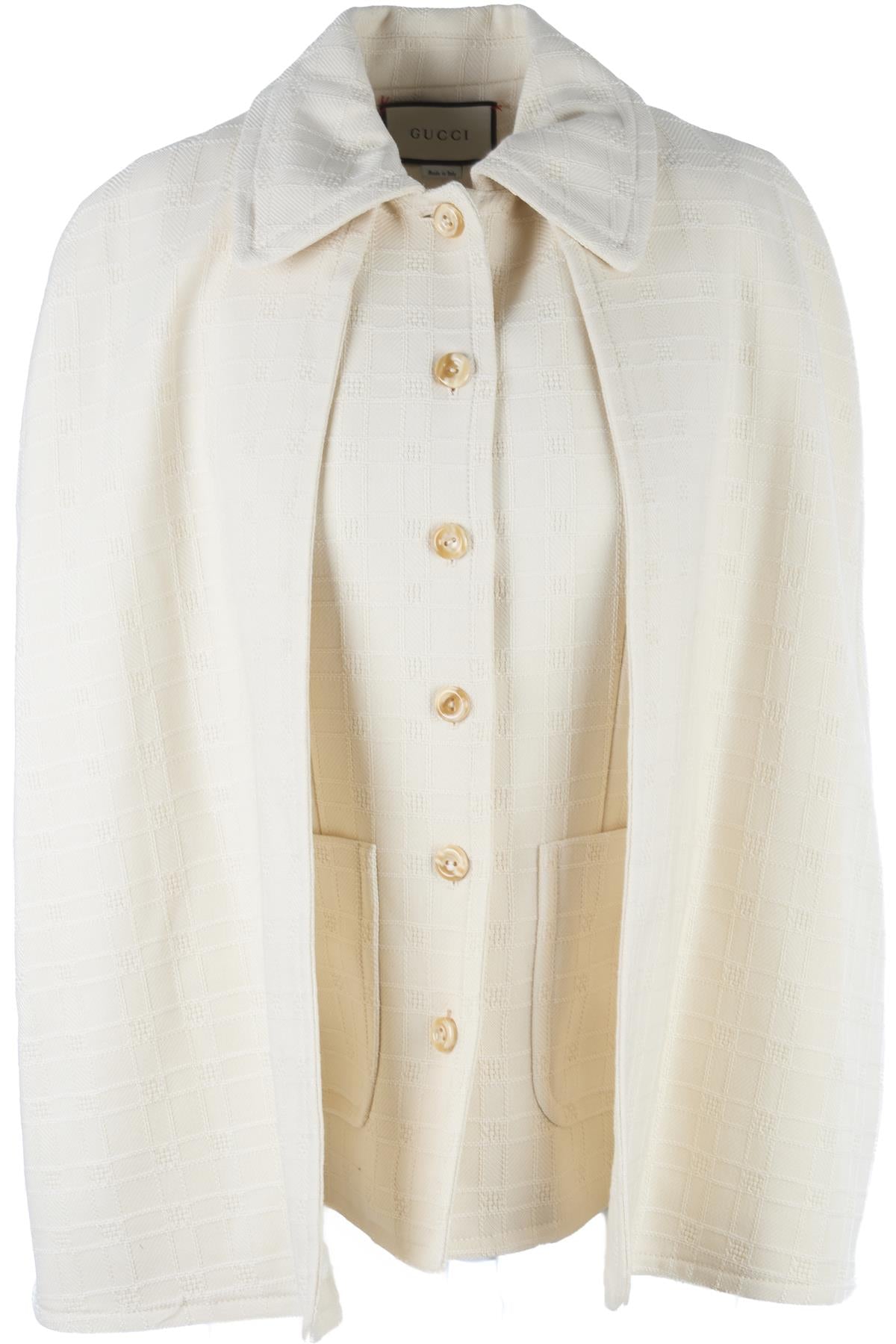 GUCCI CREAM COTTON CAPE IT 42 UK 10