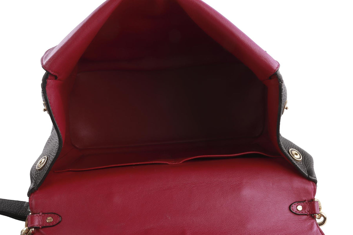 CHRISTIAN DIOR BLACK BE DIOR FLAP MEDIUM LEATHER TOTE BAG