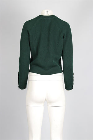 SEZANE GREEN WOOL SWEATER SMALL