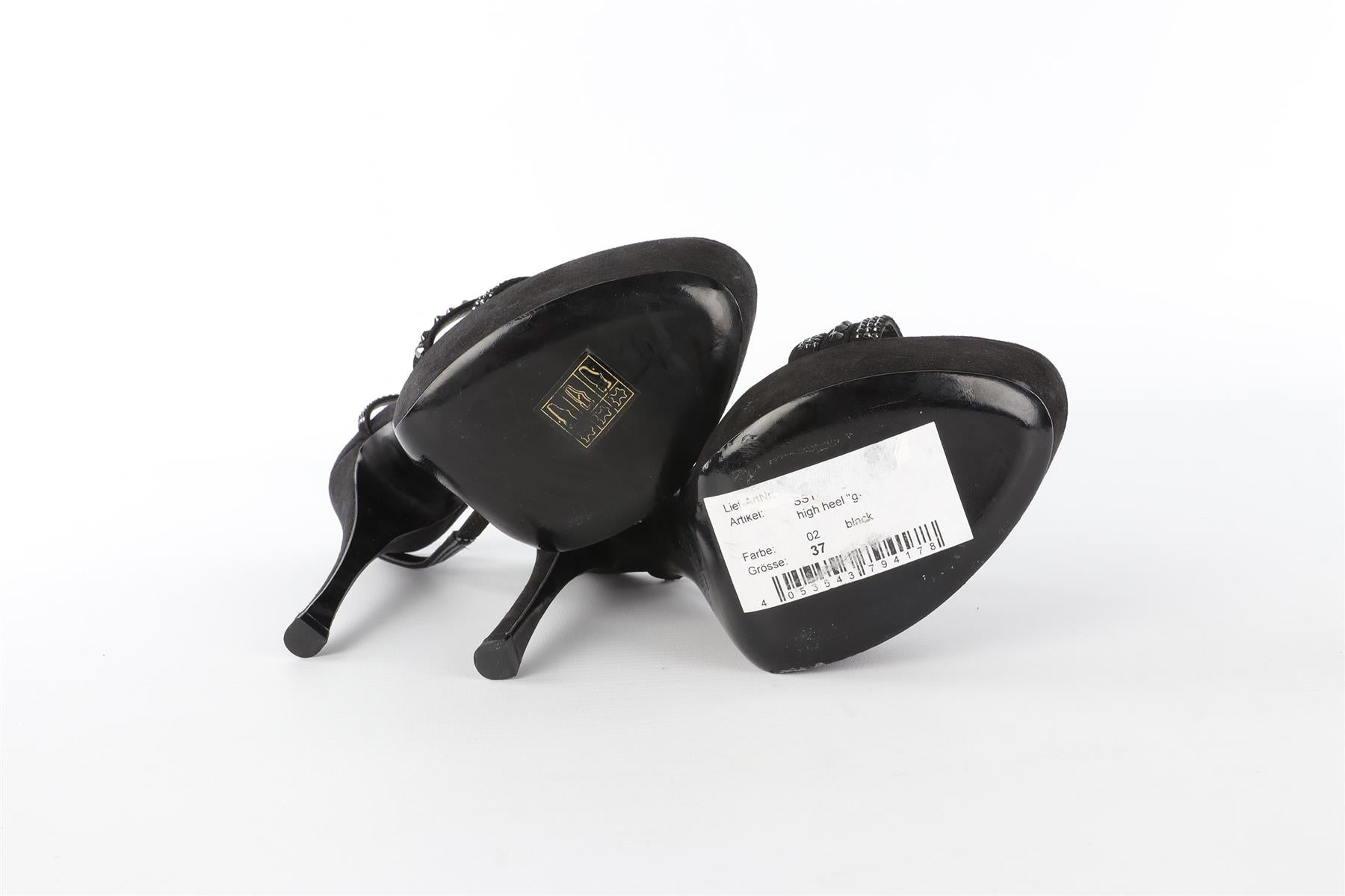 PHILIPP PLEIN BLACK SUEDE SANDALS EU 37 UK 4 US 7