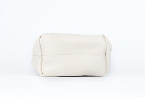 JIMMY CHOO WHITE BON BON LEATHER SHOULDER BAG