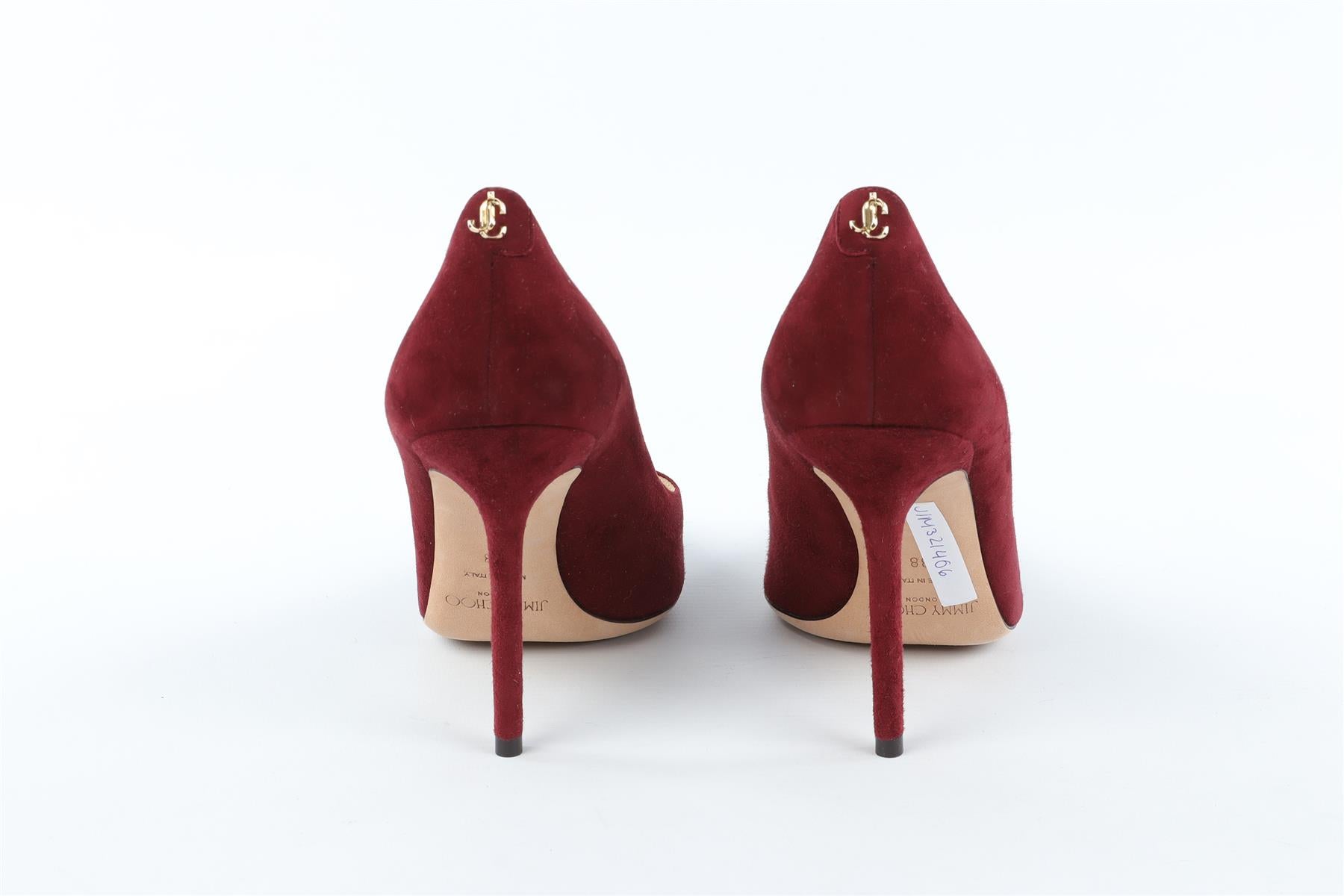 JIMMY CHOO RED SUEDE PUMPS EU 38 UK 5 US 8
