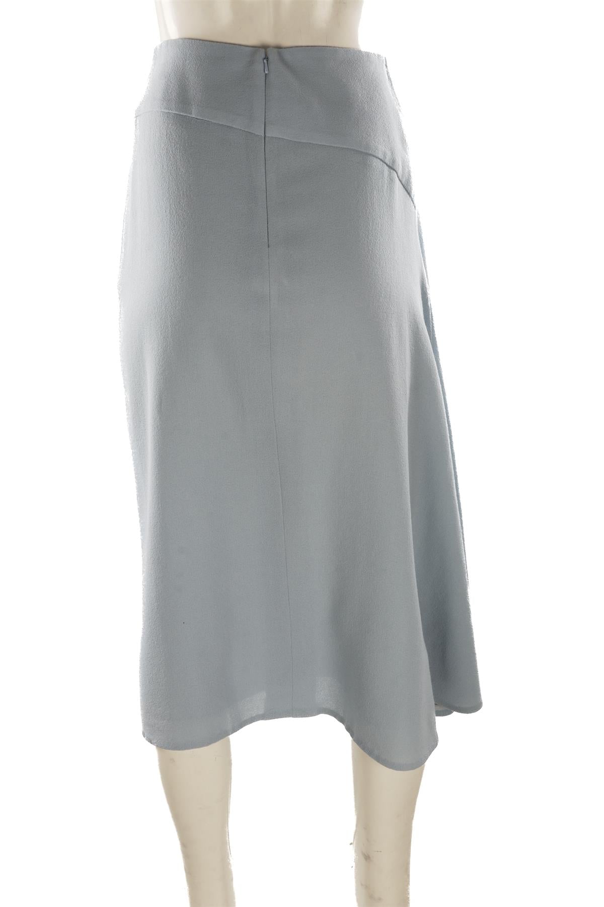 ERDEM BLUE WOOL MIDI SKIRT UK 8