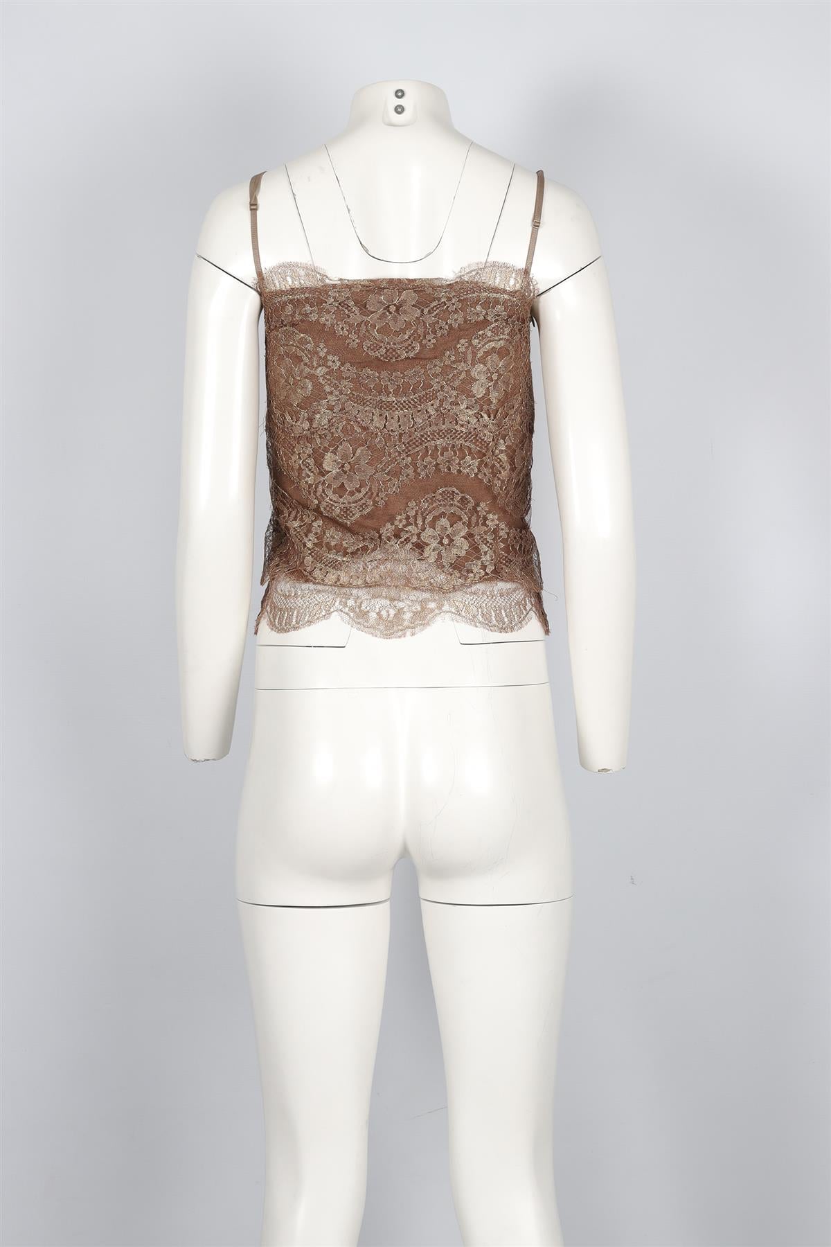 RALPH LAUREN GOLD LACE TOP SMALL