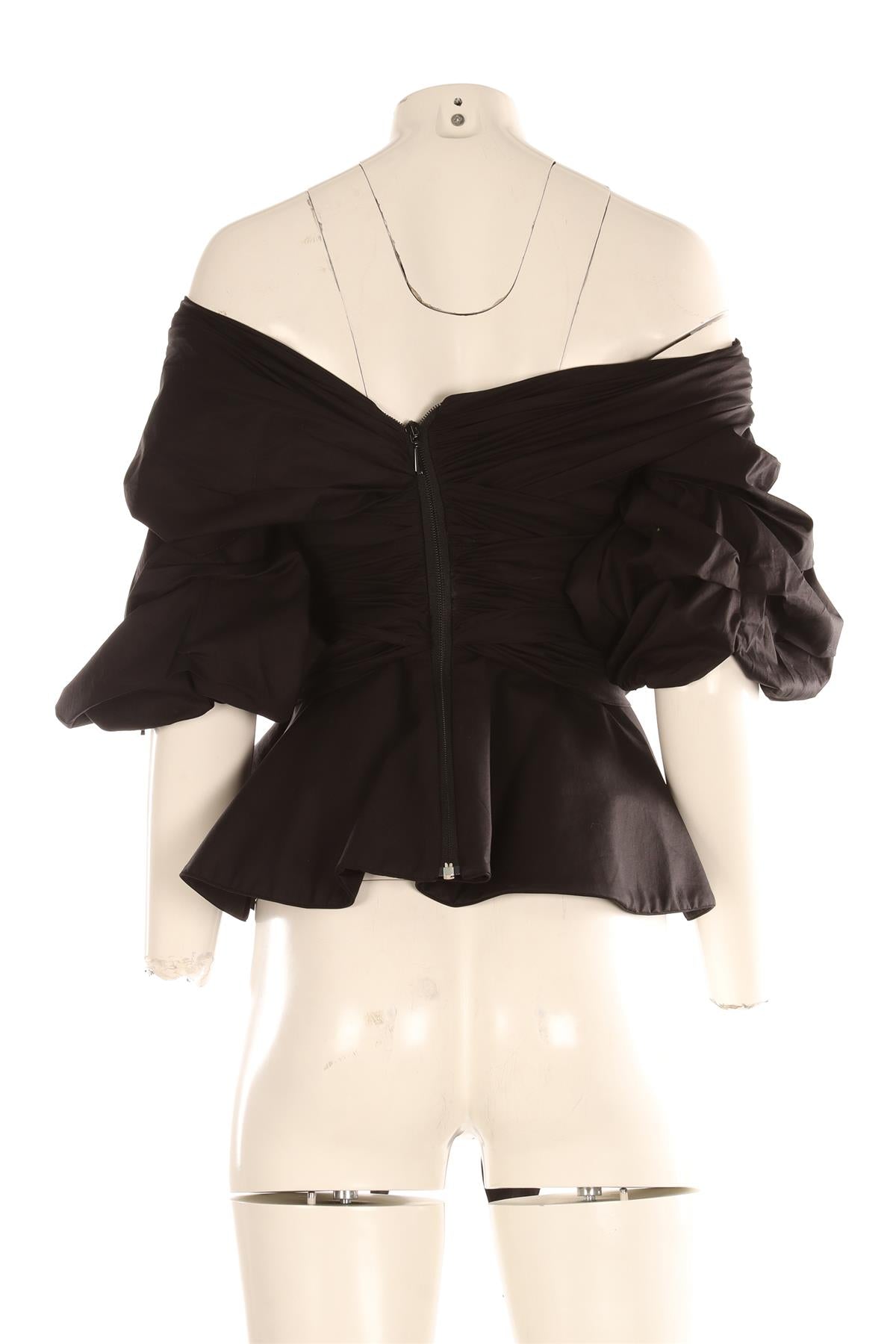 JOHANNA ORTIZ BLACK COTTON TOP US 2 UK 6