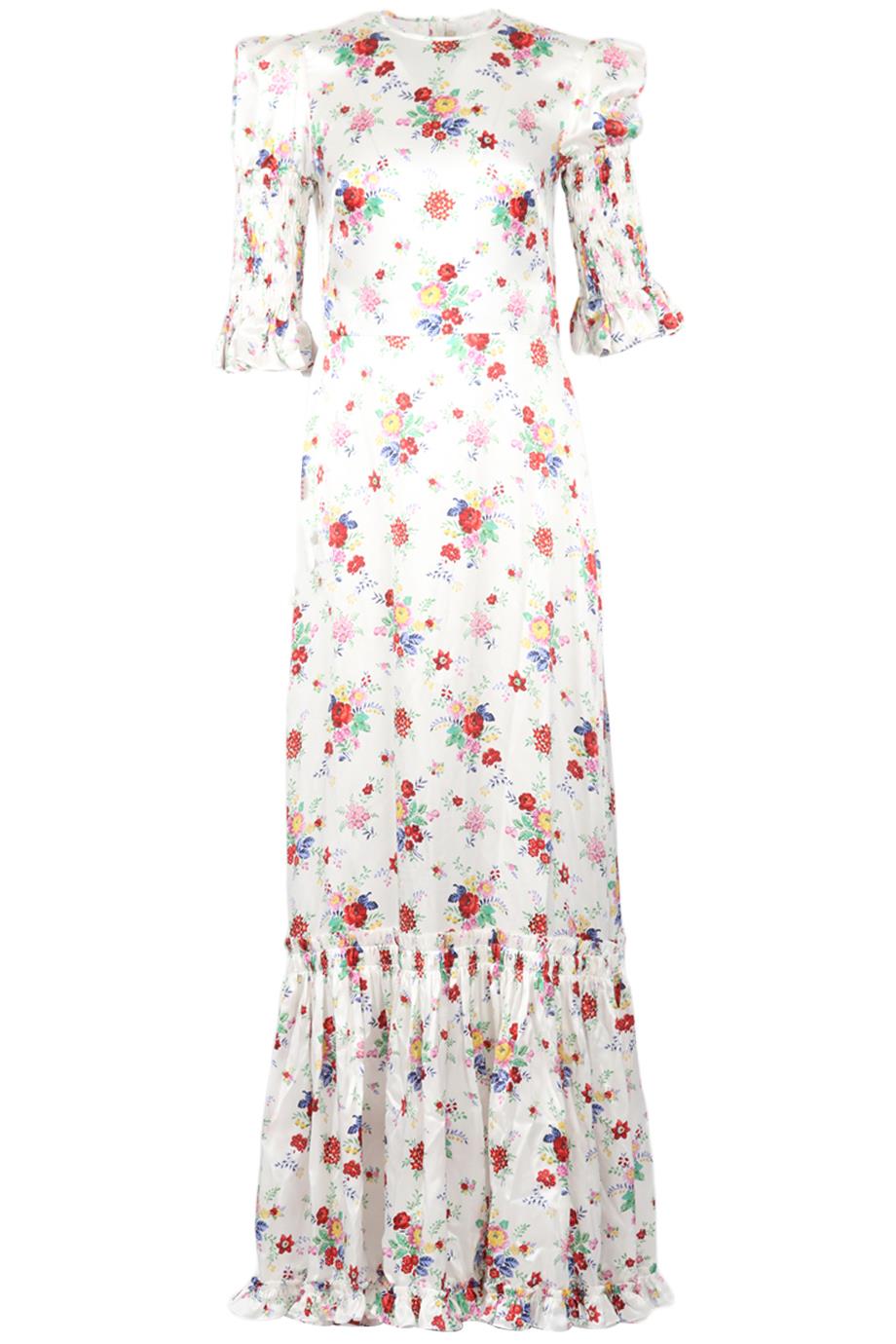 THE VAMPIRE'S WIFE FLORAL PRINT SILK MAXI DRESS UK 12