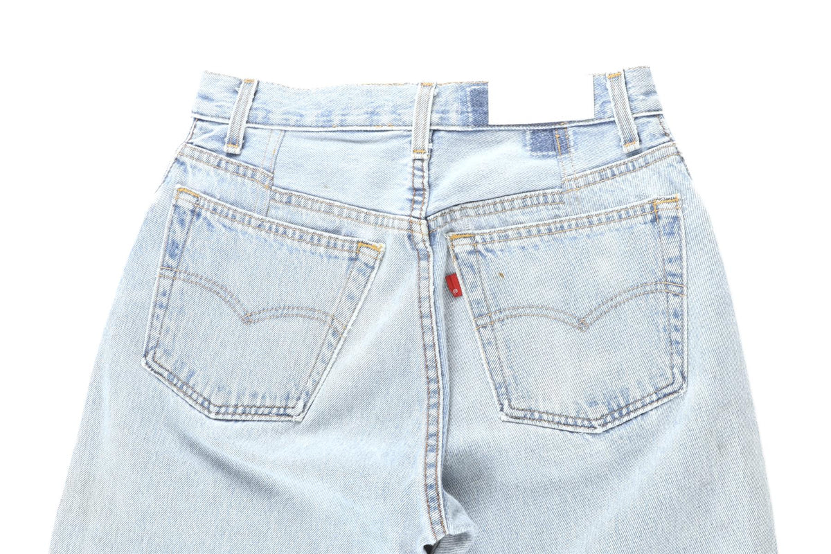 RE/DONE + LEVI'S BLUE HIGH RISE STRAIGHT LEG JEANS W25 UK 6/8