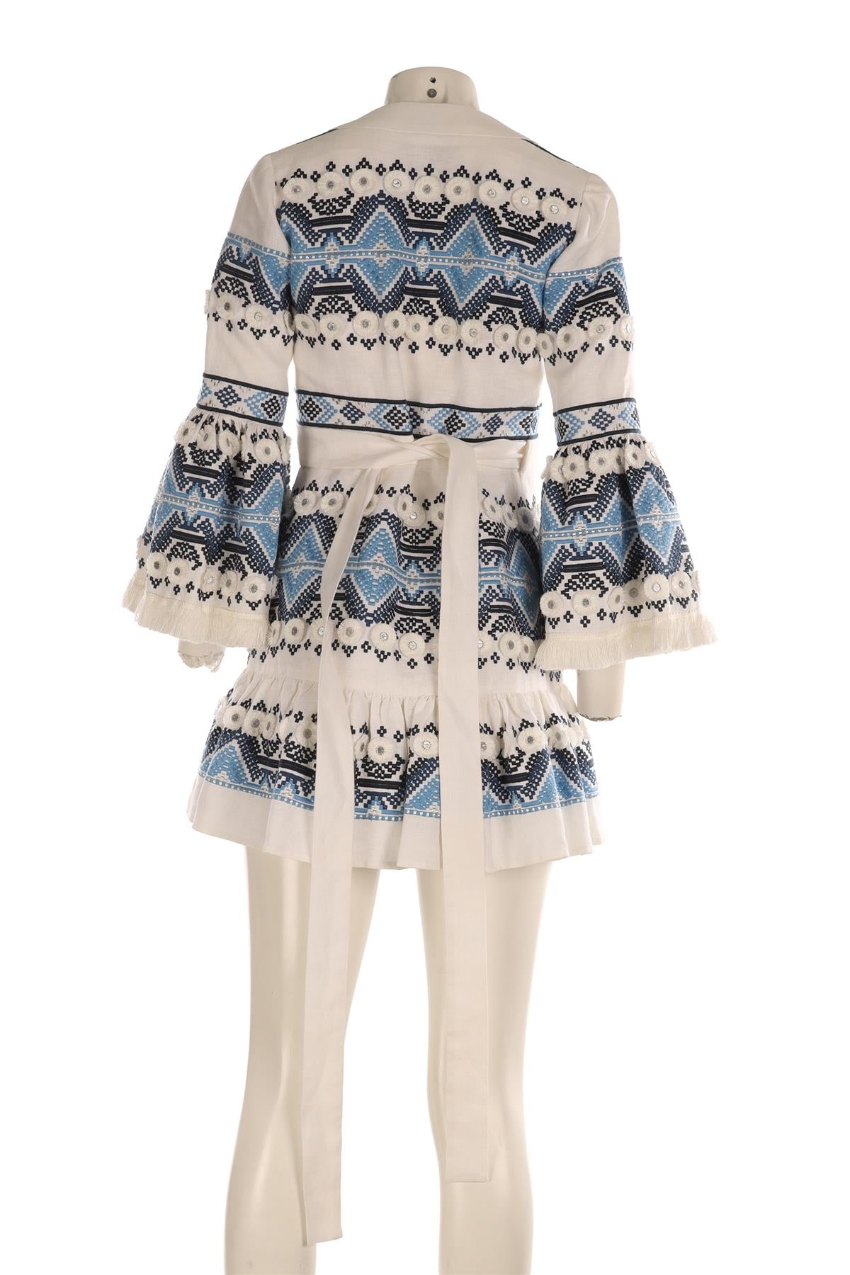 ALEXIS WHITE LINEN MINI DRESS XSMALL