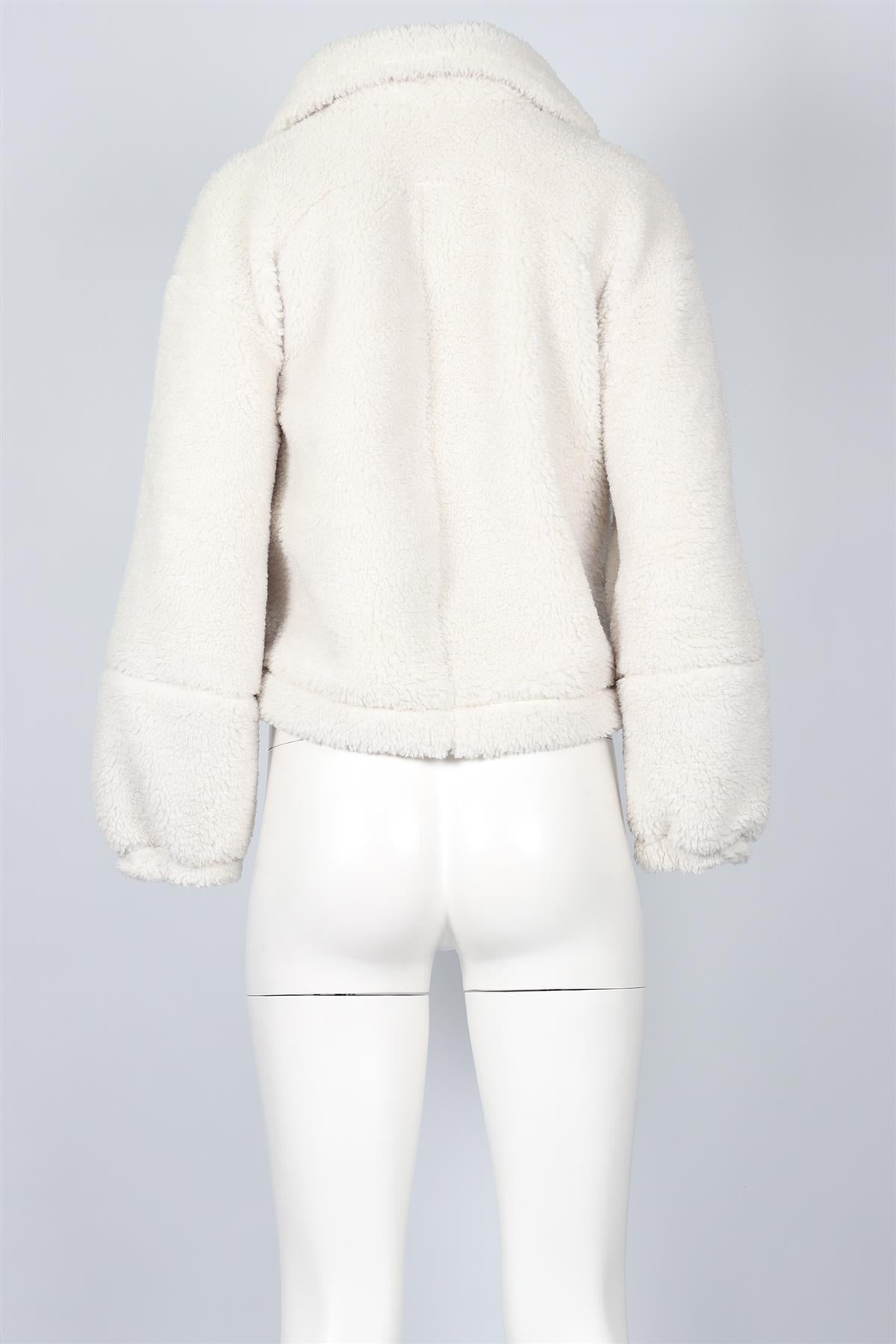 LULULEMON WHITE FAUX SHEARLING JACKET US 4 UK 8