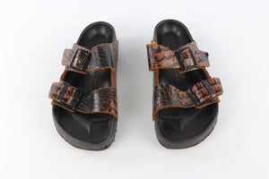BIRKENSTOCK BROWN LEATHER SANDALS EU 38 UK 5 US 8