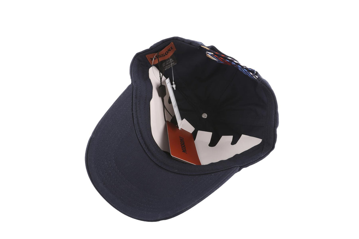 MISSONI NAVY COTTON BASEBALL CAP