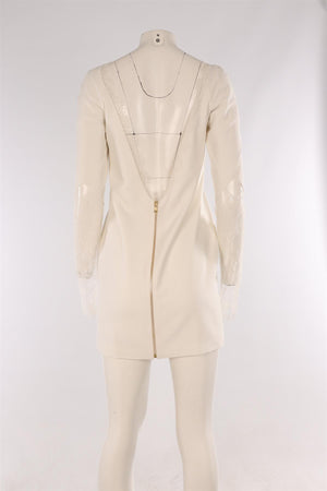 RIME ARODAKY WHITE WOVEN MINI DRESS FR 36 UK 8