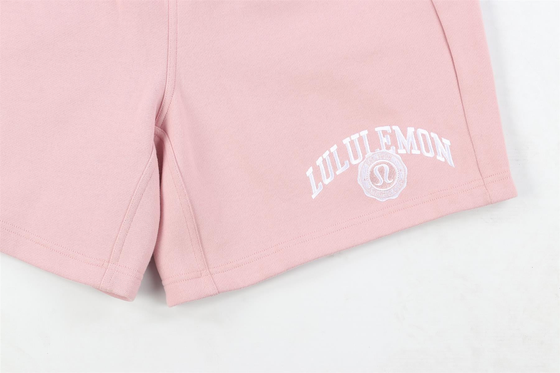 LULULEMON PINK COTTON SHORTS MEDIUM